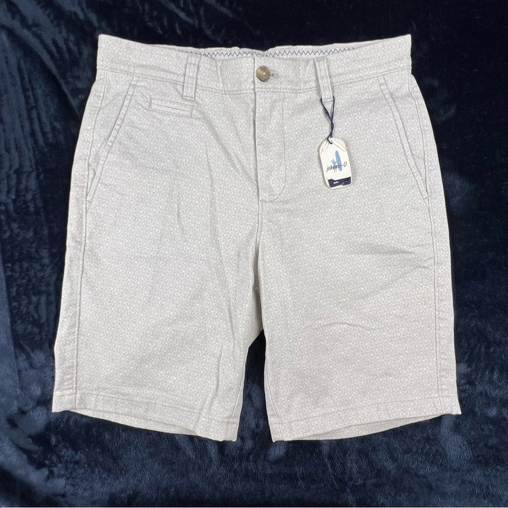 Johnnie-O Shorts Mens Size 30 Santiago Nimbus Gray Hiking Golf Sunglasses Print